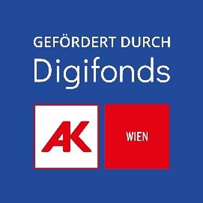 Logo: Gefördert durch Digifonds AK Wien